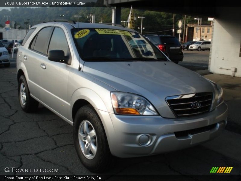 Bright Silver / Gray 2008 Kia Sorento LX 4x4
