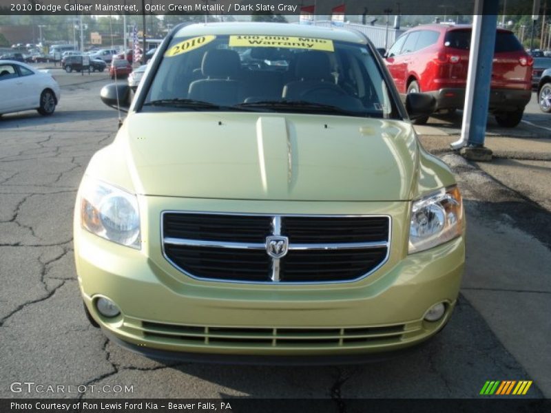 Optic Green Metallic / Dark Slate Gray 2010 Dodge Caliber Mainstreet