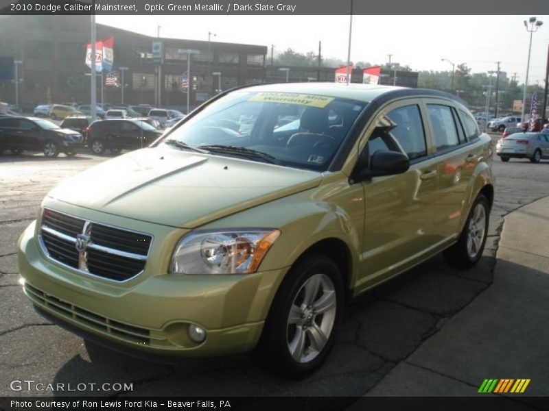 Optic Green Metallic / Dark Slate Gray 2010 Dodge Caliber Mainstreet