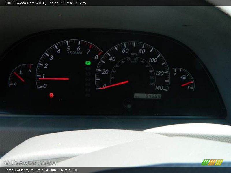 Indigo Ink Pearl / Gray 2005 Toyota Camry XLE
