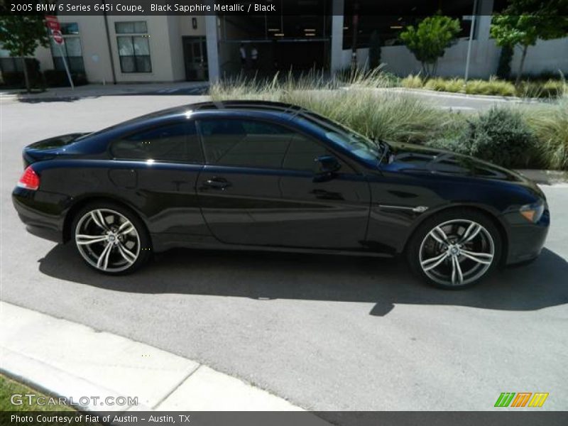 Black Sapphire Metallic / Black 2005 BMW 6 Series 645i Coupe