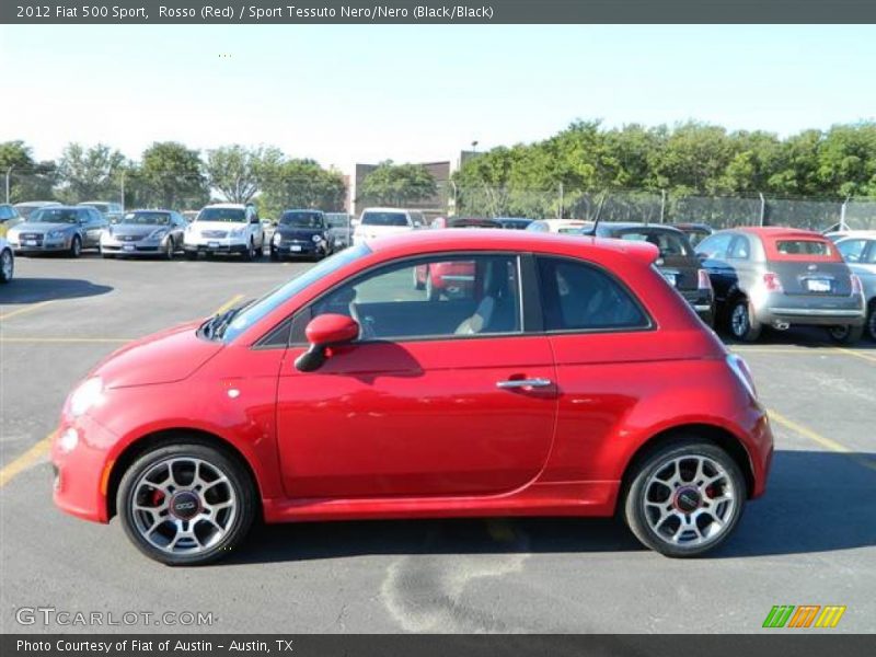 Rosso (Red) / Sport Tessuto Nero/Nero (Black/Black) 2012 Fiat 500 Sport