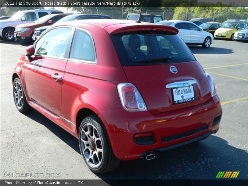Rosso (Red) / Sport Tessuto Nero/Nero (Black/Black) 2012 Fiat 500 Sport