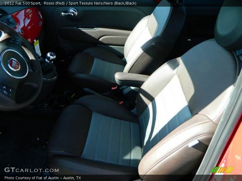 Rosso (Red) / Sport Tessuto Nero/Nero (Black/Black) 2012 Fiat 500 Sport