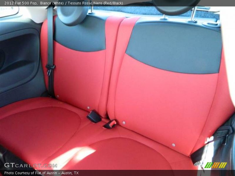 Bianco (White) / Tessuto Rosso/Nero (Red/Black) 2012 Fiat 500 Pop