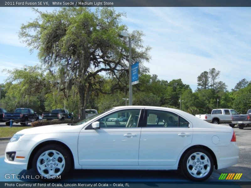 White Suede / Medium Light Stone 2011 Ford Fusion SE V6