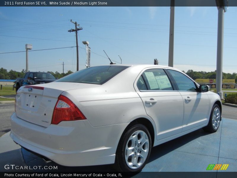 White Suede / Medium Light Stone 2011 Ford Fusion SE V6