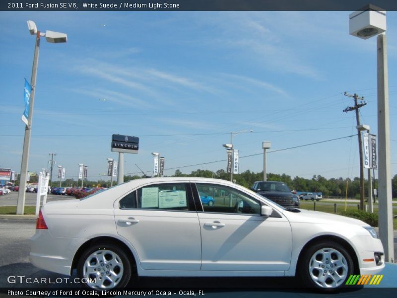 White Suede / Medium Light Stone 2011 Ford Fusion SE V6