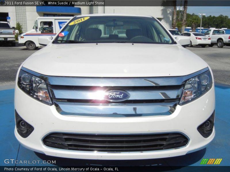 White Suede / Medium Light Stone 2011 Ford Fusion SE V6