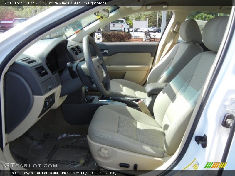 White Suede / Medium Light Stone 2011 Ford Fusion SE V6