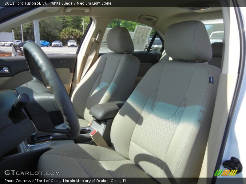 White Suede / Medium Light Stone 2011 Ford Fusion SE V6