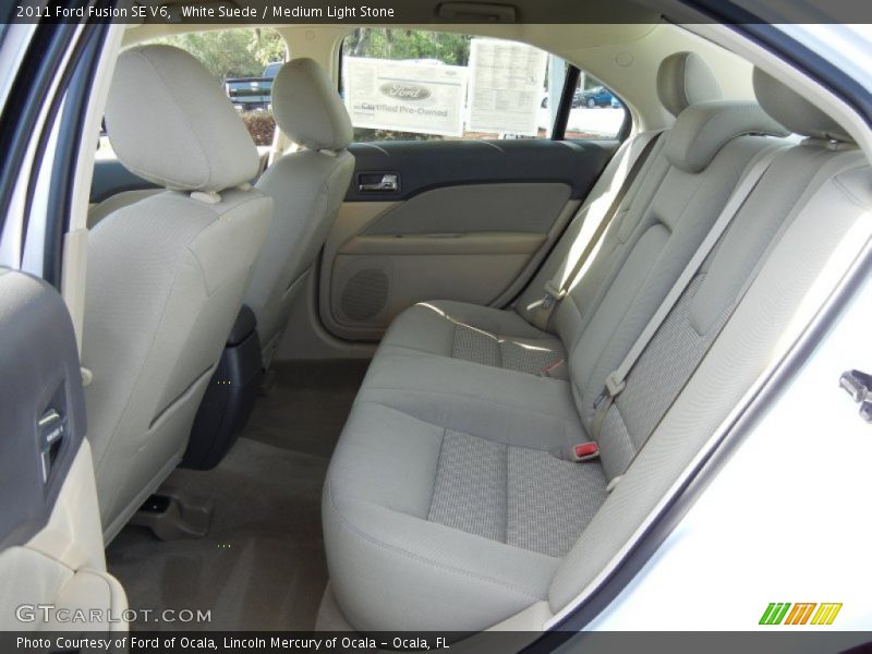 White Suede / Medium Light Stone 2011 Ford Fusion SE V6