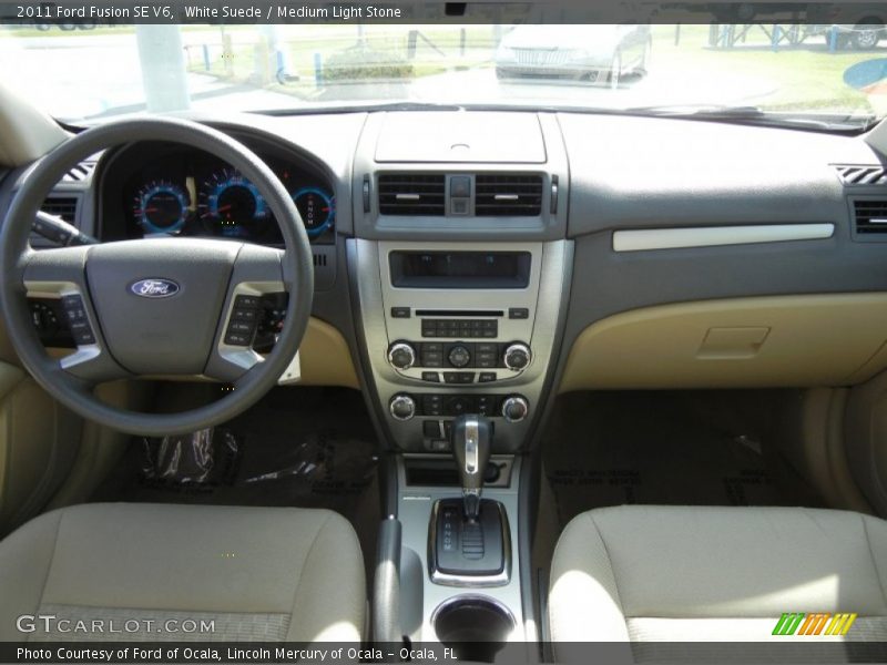 White Suede / Medium Light Stone 2011 Ford Fusion SE V6