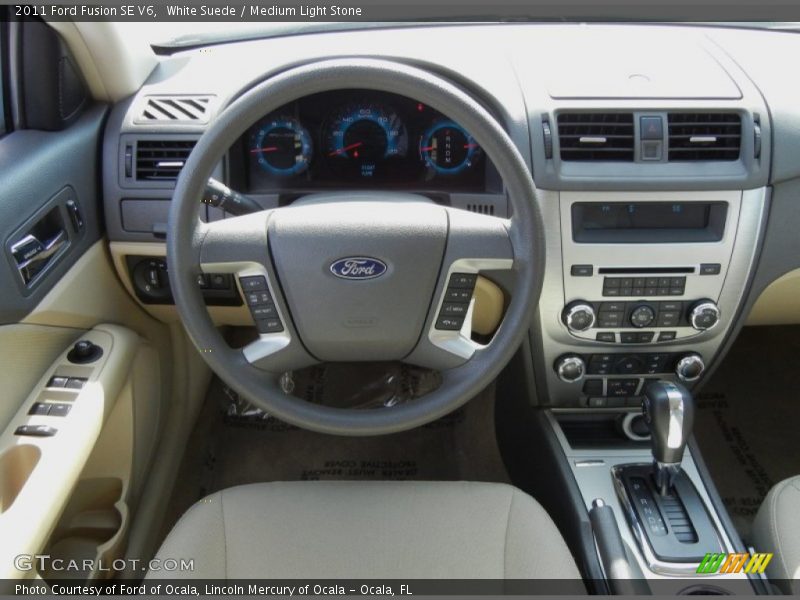 White Suede / Medium Light Stone 2011 Ford Fusion SE V6