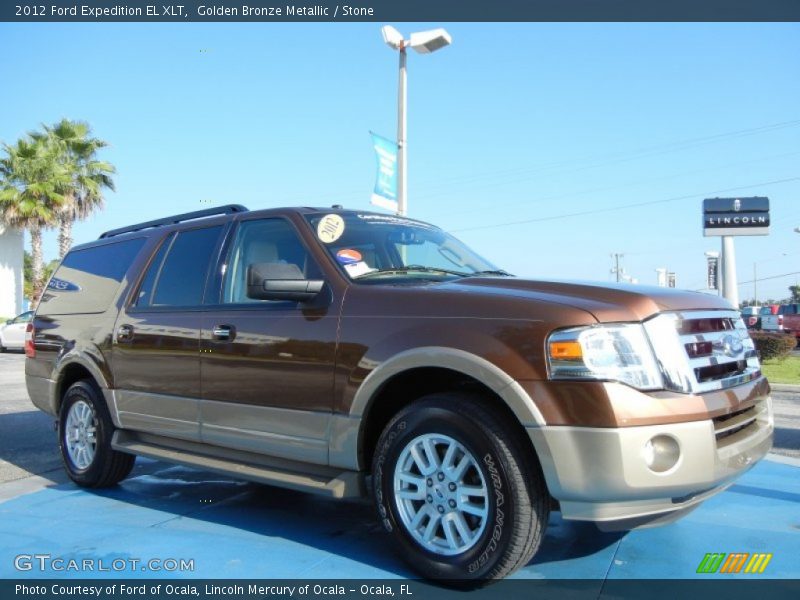 Golden Bronze Metallic / Stone 2012 Ford Expedition EL XLT