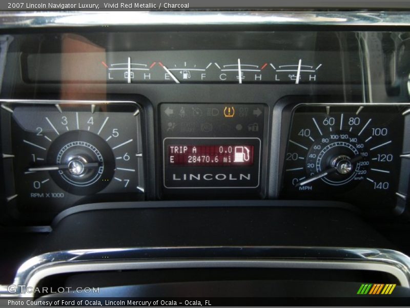 Vivid Red Metallic / Charcoal 2007 Lincoln Navigator Luxury