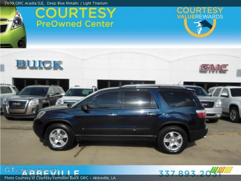 Deep Blue Metallic / Light Titanium 2009 GMC Acadia SLE