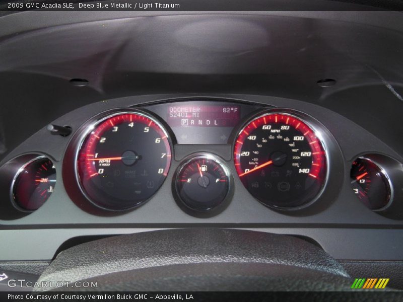 Deep Blue Metallic / Light Titanium 2009 GMC Acadia SLE