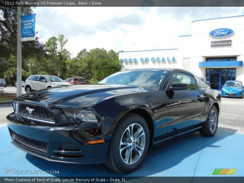 Black / Stone 2013 Ford Mustang V6 Premium Coupe