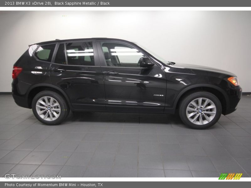 Black Sapphire Metallic / Black 2013 BMW X3 xDrive 28i