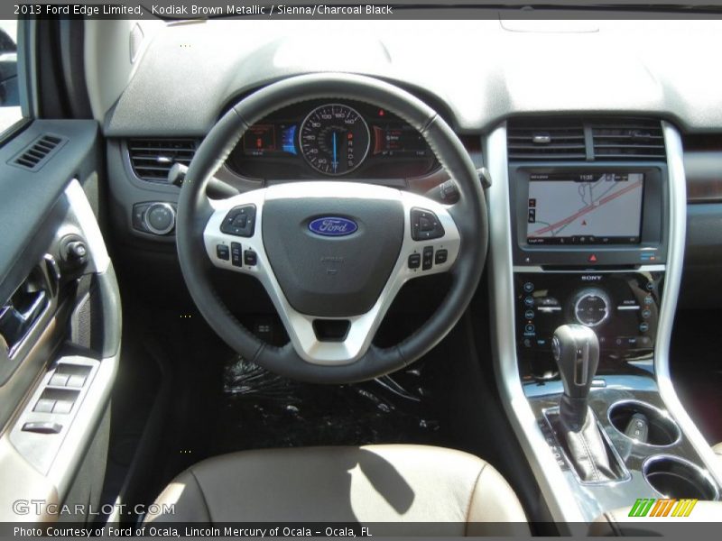 Kodiak Brown Metallic / Sienna/Charcoal Black 2013 Ford Edge Limited