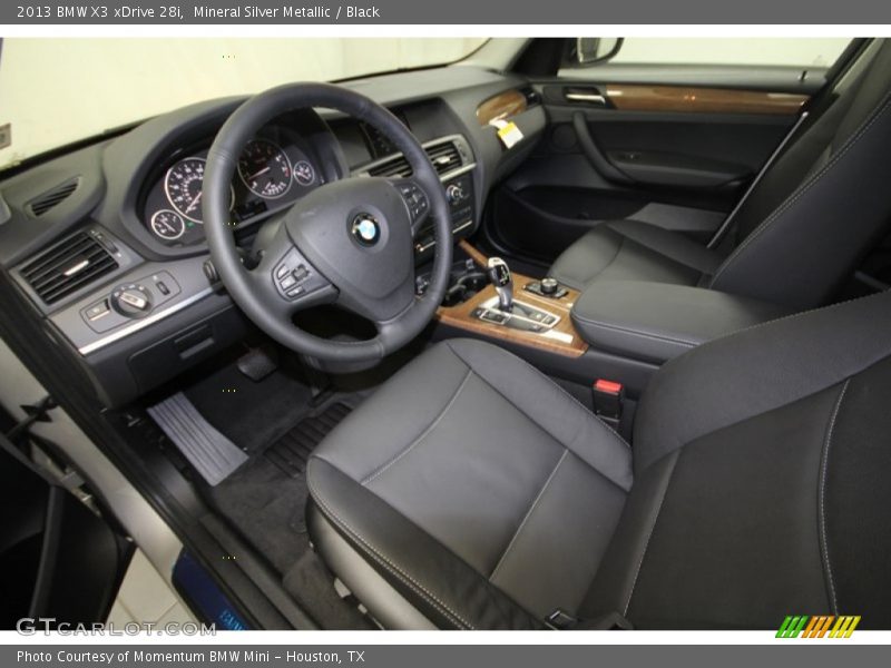Mineral Silver Metallic / Black 2013 BMW X3 xDrive 28i
