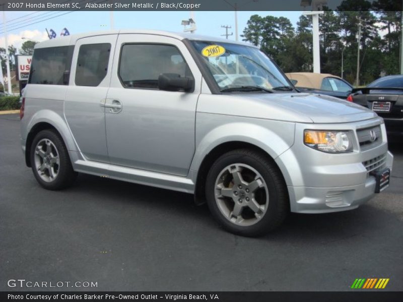 Alabaster Silver Metallic / Black/Copper 2007 Honda Element SC