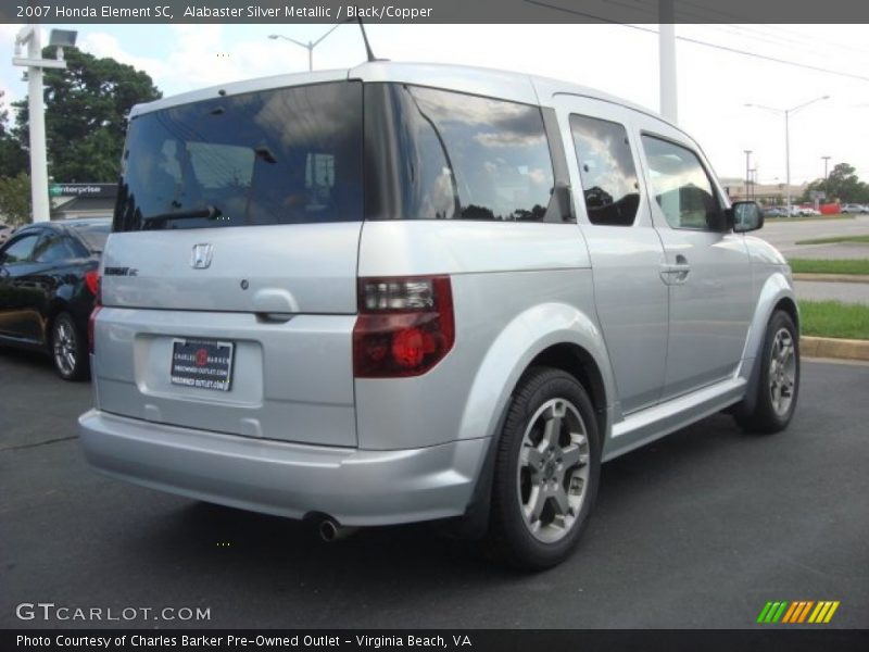 Alabaster Silver Metallic / Black/Copper 2007 Honda Element SC