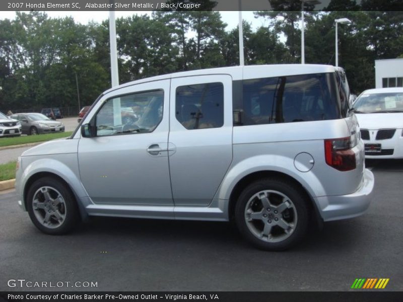 Alabaster Silver Metallic / Black/Copper 2007 Honda Element SC