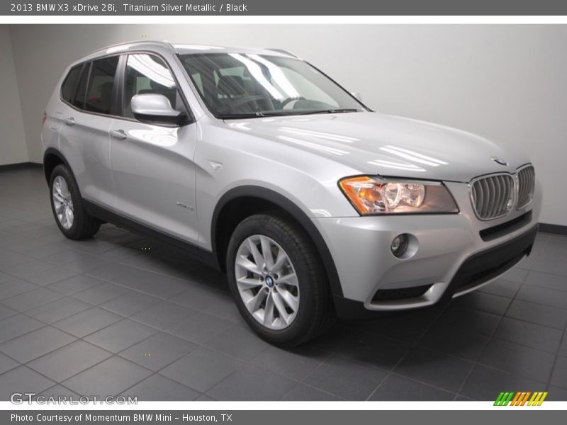 Titanium Silver Metallic / Black 2013 BMW X3 xDrive 28i