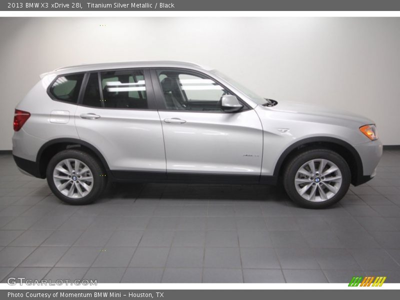 Titanium Silver Metallic / Black 2013 BMW X3 xDrive 28i