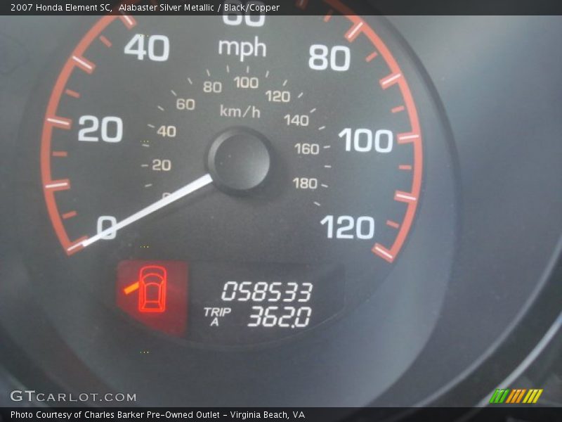 Alabaster Silver Metallic / Black/Copper 2007 Honda Element SC