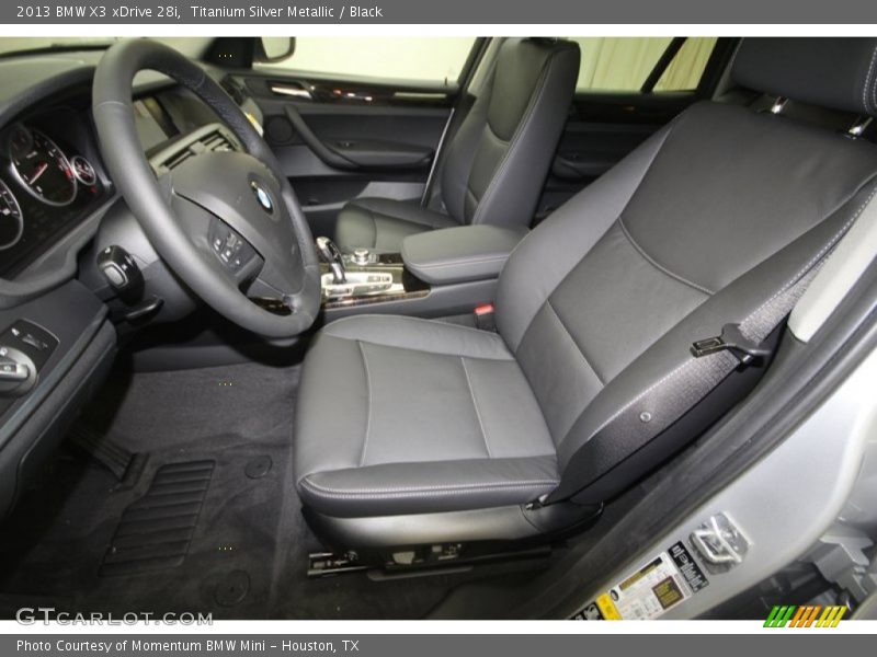 Titanium Silver Metallic / Black 2013 BMW X3 xDrive 28i