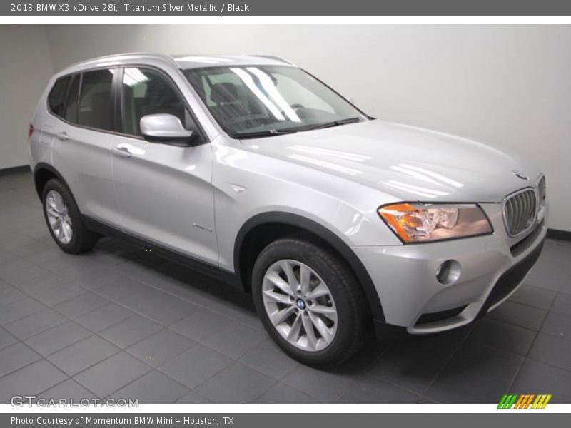 Titanium Silver Metallic / Black 2013 BMW X3 xDrive 28i