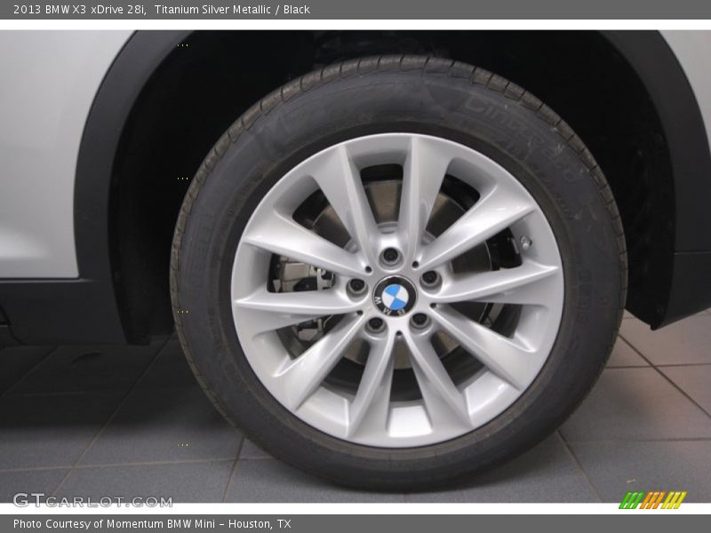 Titanium Silver Metallic / Black 2013 BMW X3 xDrive 28i