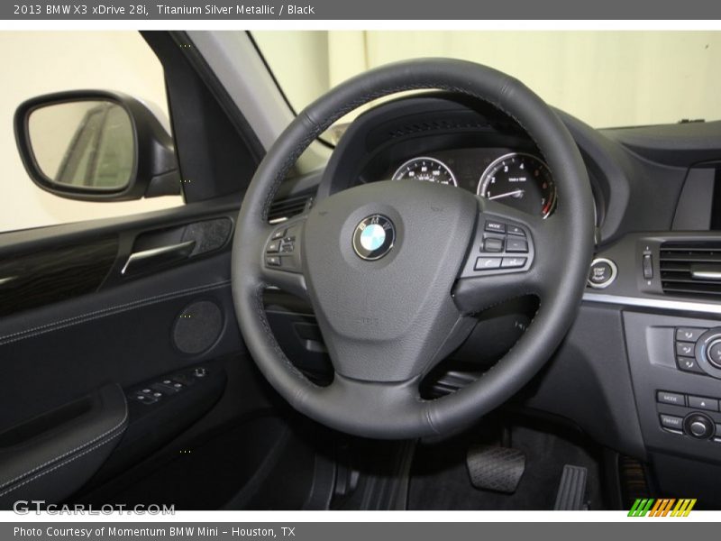 Titanium Silver Metallic / Black 2013 BMW X3 xDrive 28i