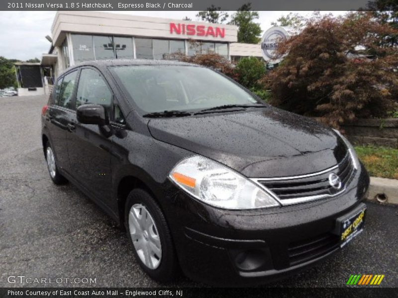 Espresso Black / Charcoal 2011 Nissan Versa 1.8 S Hatchback