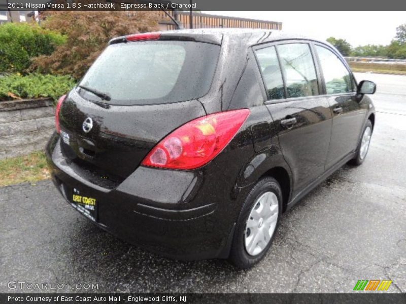 Espresso Black / Charcoal 2011 Nissan Versa 1.8 S Hatchback