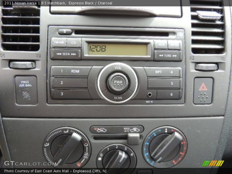 Espresso Black / Charcoal 2011 Nissan Versa 1.8 S Hatchback