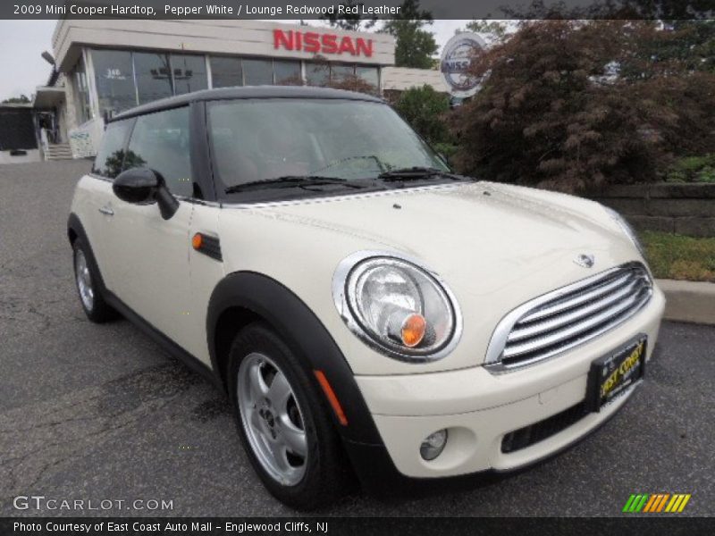 Pepper White / Lounge Redwood Red Leather 2009 Mini Cooper Hardtop
