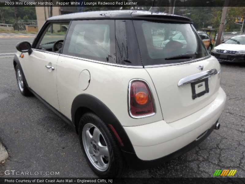 Pepper White / Lounge Redwood Red Leather 2009 Mini Cooper Hardtop