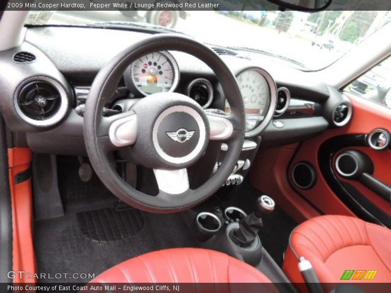 Pepper White / Lounge Redwood Red Leather 2009 Mini Cooper Hardtop