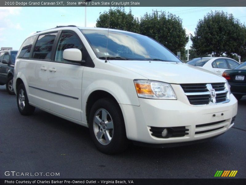 Stone White / Dark Slate Gray/Light Shale 2010 Dodge Grand Caravan SXT