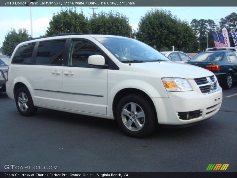 Stone White / Dark Slate Gray/Light Shale 2010 Dodge Grand Caravan SXT