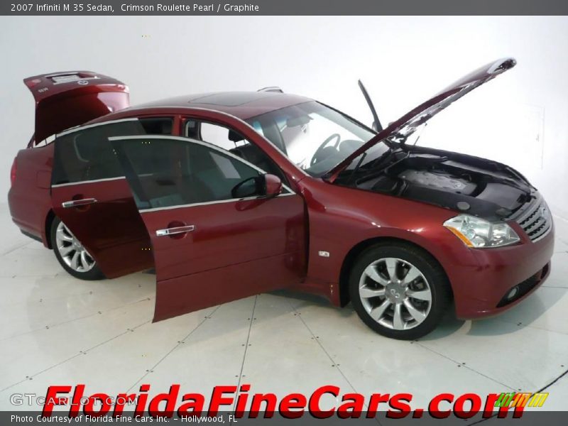 Crimson Roulette Pearl / Graphite 2007 Infiniti M 35 Sedan
