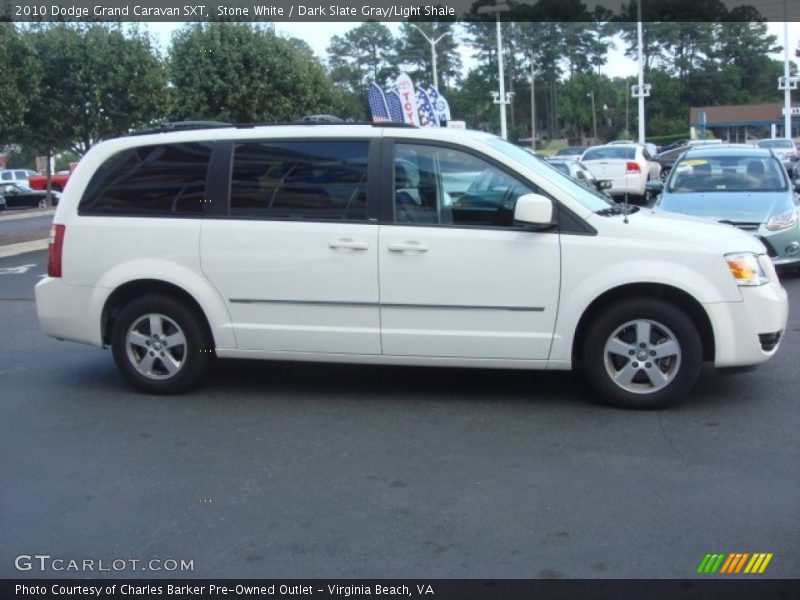 Stone White / Dark Slate Gray/Light Shale 2010 Dodge Grand Caravan SXT