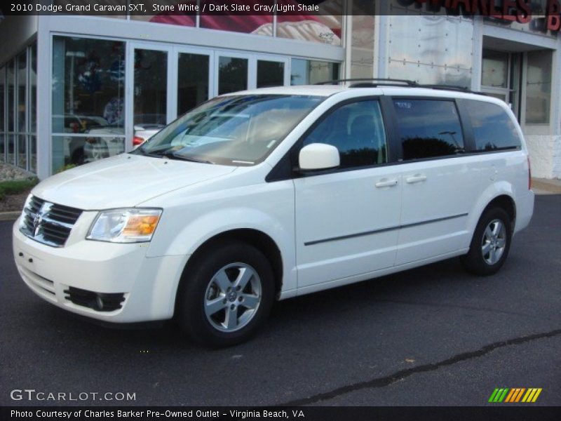 Stone White / Dark Slate Gray/Light Shale 2010 Dodge Grand Caravan SXT