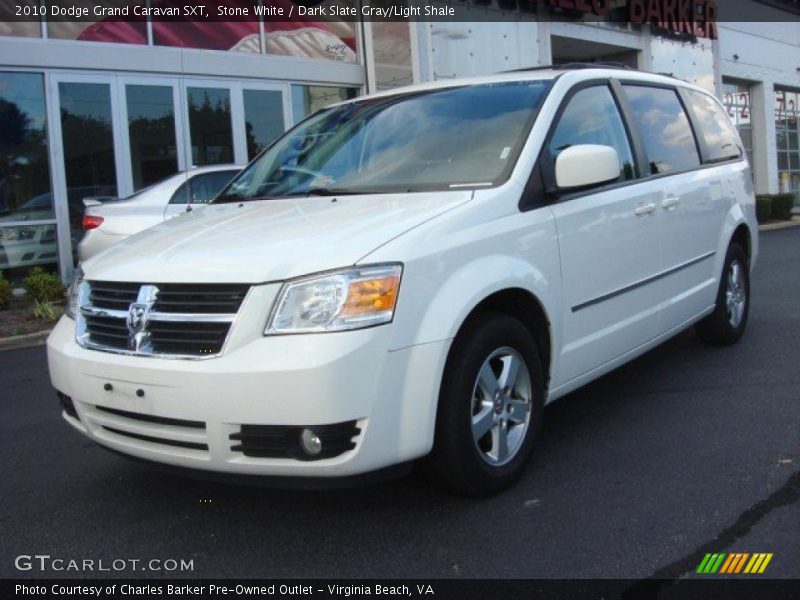 Stone White / Dark Slate Gray/Light Shale 2010 Dodge Grand Caravan SXT
