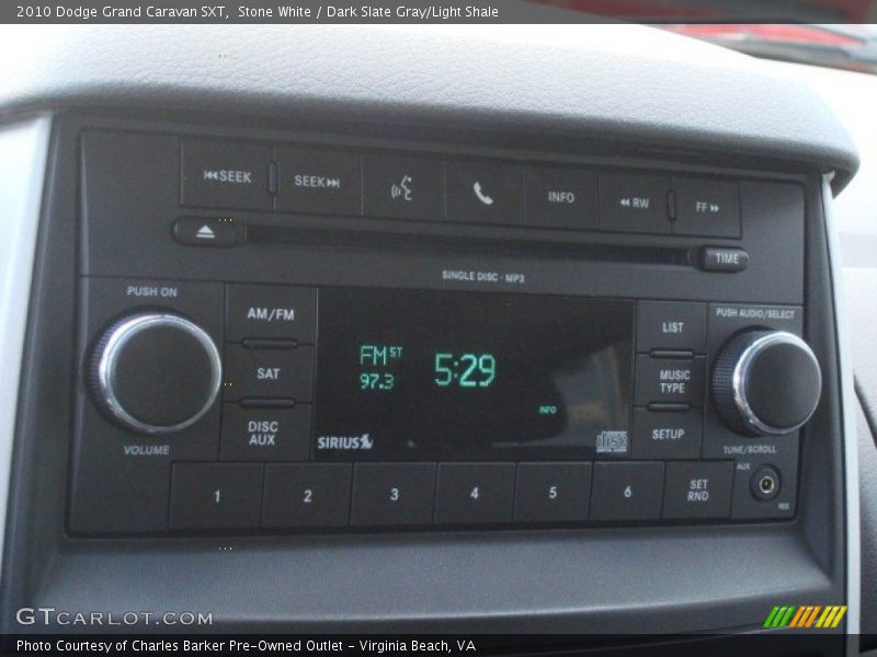 Stone White / Dark Slate Gray/Light Shale 2010 Dodge Grand Caravan SXT