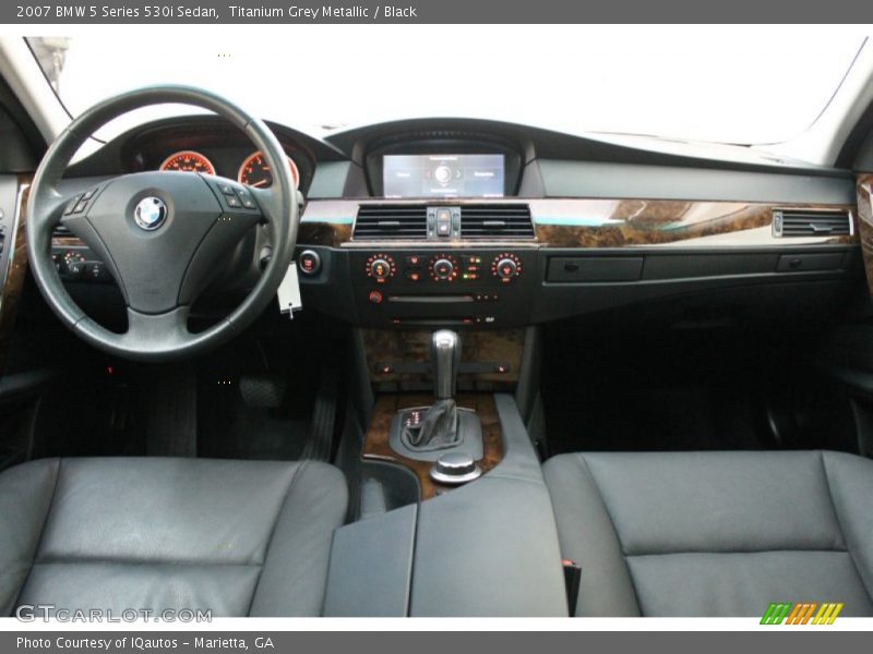 Titanium Grey Metallic / Black 2007 BMW 5 Series 530i Sedan
